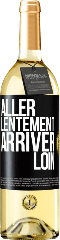 29,95 € Envoi gratuit | Vin blanc Édition WHITE Aller lentement. Arriver loin Étiquette Noire. Étiquette personnalisable Vin jeune Récolte 2024 Verdejo