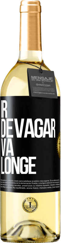 29,95 € Envio grátis | Vinho branco Edição WHITE Ir devagar. Vá longe Etiqueta Preta. Etiqueta personalizável Vinho jovem Colheita 2024 Verdejo