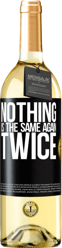 29,95 € Бесплатная доставка | Белое вино Издание WHITE Ничто не повторяется дважды Черная метка. Настраиваемая этикетка Молодое вино Урожай 2023 Verdejo