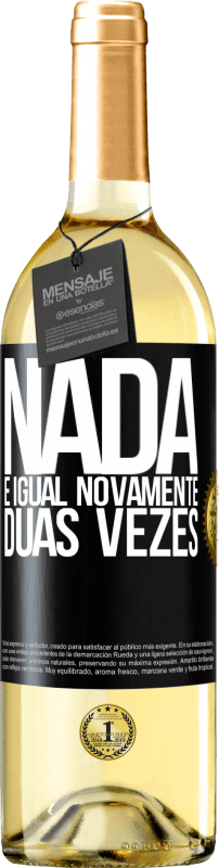 29,95 € Envio grátis | Vinho branco Edição WHITE Nada é igual novamente duas vezes Etiqueta Preta. Etiqueta personalizável Vinho jovem Colheita 2023 Verdejo