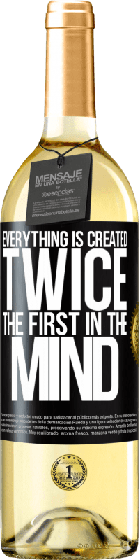 29,95 € Free Shipping | White Wine WHITE Edition Everything is created twice. The first in the mind Black Label. Customizable label Young wine Harvest 2024 Verdejo