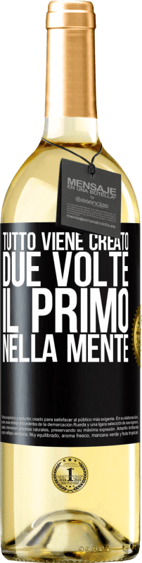 29,95 € Spedizione Gratuita | Vino bianco Edizione WHITE Tutto viene creato due volte. Il primo nella mente Etichetta Nera. Etichetta personalizzabile Vino giovane Raccogliere 2024 Verdejo