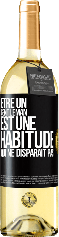 29,95 € Envoi gratuit | Vin blanc Édition WHITE Être un gentleman est une habitude qui ne disparaît pas Étiquette Noire. Étiquette personnalisable Vin jeune Récolte 2024 Verdejo