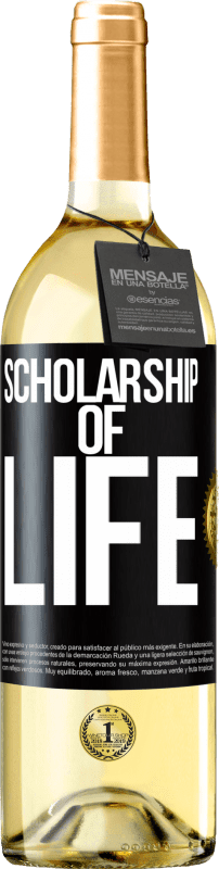 29,95 € Free Shipping | White Wine WHITE Edition Scholarship of life Black Label. Customizable label Young wine Harvest 2023 Verdejo