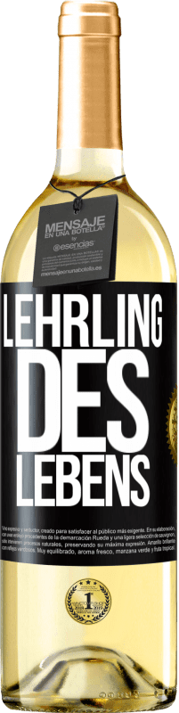29,95 € Kostenloser Versand | Weißwein WHITE Ausgabe Lehrling des Lebens Schwarzes Etikett. Anpassbares Etikett Junger Wein Ernte 2023 Verdejo