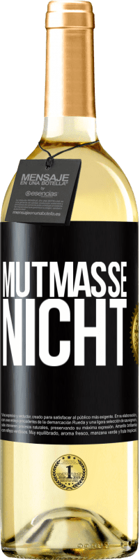 29,95 € Kostenloser Versand | Weißwein WHITE Ausgabe Mutmaße nicht Schwarzes Etikett. Anpassbares Etikett Junger Wein Ernte 2023 Verdejo