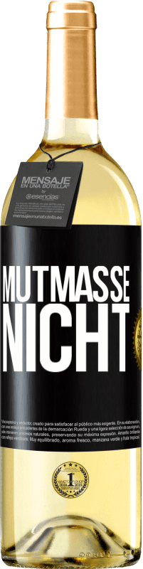 29,95 € Kostenloser Versand | Weißwein WHITE Ausgabe Mutmaße nicht Schwarzes Etikett. Anpassbares Etikett Junger Wein Ernte 2024 Verdejo