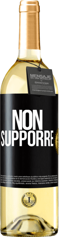 29,95 € Spedizione Gratuita | Vino bianco Edizione WHITE Non supporre Etichetta Nera. Etichetta personalizzabile Vino giovane Raccogliere 2024 Verdejo