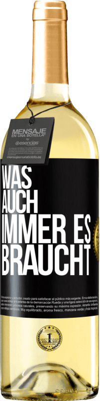 29,95 € Kostenloser Versand | Weißwein WHITE Ausgabe Was auch immer es braucht Schwarzes Etikett. Anpassbares Etikett Junger Wein Ernte 2024 Verdejo