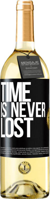 29,95 € Бесплатная доставка | Белое вино Издание WHITE Время никогда не теряется Черная метка. Настраиваемая этикетка Молодое вино Урожай 2023 Verdejo