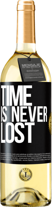 29,95 € Free Shipping | White Wine WHITE Edition Time is never lost Black Label. Customizable label Young wine Harvest 2025 Verdejo