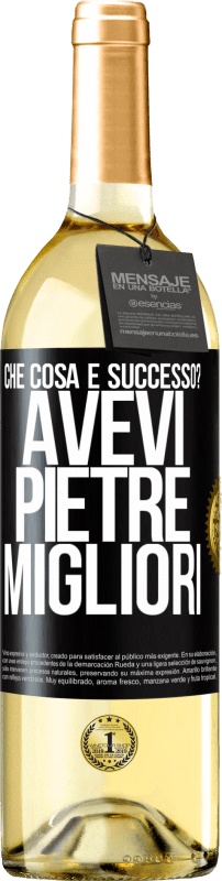 29,95 € Spedizione Gratuita | Vino bianco Edizione WHITE che cosa è successo? Avevi pietre migliori Etichetta Nera. Etichetta personalizzabile Vino giovane Raccogliere 2024 Verdejo