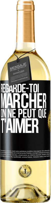 29,95 € Envoi gratuit | Vin blanc Édition WHITE Regarde-toi marcher. On ne peut que t'aimer Étiquette Noire. Étiquette personnalisable Vin jeune Récolte 2024 Verdejo