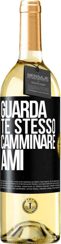 29,95 € Spedizione Gratuita | Vino bianco Edizione WHITE Guarda te stesso camminare. Ami Etichetta Nera. Etichetta personalizzabile Vino giovane Raccogliere 2024 Verdejo