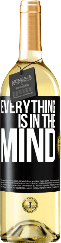 29,95 € Free Shipping | White Wine WHITE Edition Everything is in the mind Black Label. Customizable label Young wine Harvest 2023 Verdejo