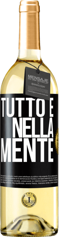 29,95 € Spedizione Gratuita | Vino bianco Edizione WHITE Tutto è nella mente Etichetta Nera. Etichetta personalizzabile Vino giovane Raccogliere 2024 Verdejo