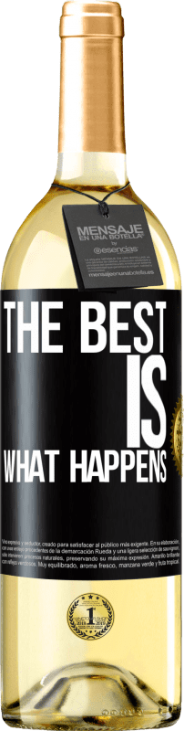 29,95 € Free Shipping | White Wine WHITE Edition The best is what happens Black Label. Customizable label Young wine Harvest 2024 Verdejo