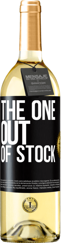 29,95 € Бесплатная доставка | Белое вино Издание WHITE The one out of stock Черная метка. Настраиваемая этикетка Молодое вино Урожай 2023 Verdejo