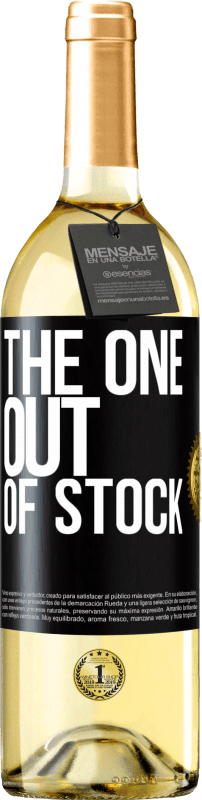 29,95 € Бесплатная доставка | Белое вино Издание WHITE The one out of stock Черная метка. Настраиваемая этикетка Молодое вино Урожай 2025 Verdejo