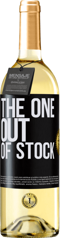 29,95 € Kostenloser Versand | Weißwein WHITE Ausgabe The one out of stock Schwarzes Etikett. Anpassbares Etikett Junger Wein Ernte 2023 Verdejo