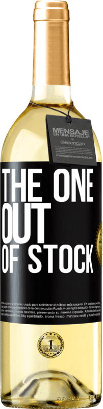 29,95 € Envio grátis | Vinho branco Edição WHITE The one out of stock Etiqueta Preta. Etiqueta personalizável Vinho jovem Colheita 2023 Verdejo