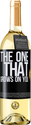 29,95 € Envío gratis | Vino Blanco Edición WHITE The one that grows on you Etiqueta Negra. Etiqueta personalizable Vino joven Cosecha 2024 Verdejo