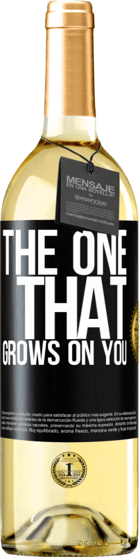 29,95 € Envio grátis | Vinho branco Edição WHITE The one that grows on you Etiqueta Preta. Etiqueta personalizável Vinho jovem Colheita 2023 Verdejo