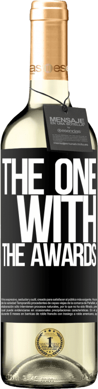 29,95 € Envoi gratuit | Vin blanc Édition WHITE The one with the awards Étiquette Noire. Étiquette personnalisable Vin jeune Récolte 2023 Verdejo