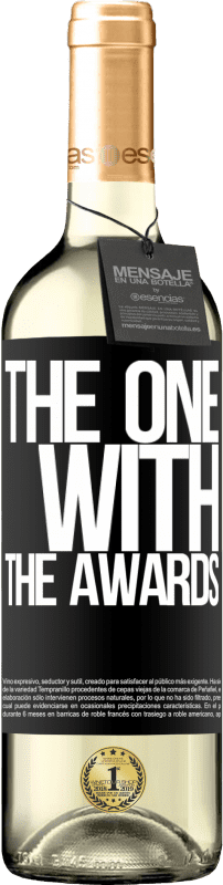 29,95 € Envoi gratuit | Vin blanc Édition WHITE The one with the awards Étiquette Noire. Étiquette personnalisable Vin jeune Récolte 2024 Verdejo