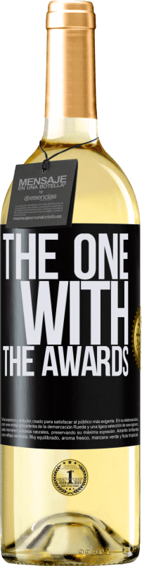 29,95 € Kostenloser Versand | Weißwein WHITE Ausgabe The one with the awards Schwarzes Etikett. Anpassbares Etikett Junger Wein Ernte 2024 Verdejo