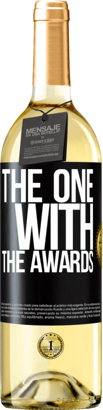 29,95 € Spedizione Gratuita | Vino bianco Edizione WHITE The one with the awards Etichetta Nera. Etichetta personalizzabile Vino giovane Raccogliere 2024 Verdejo