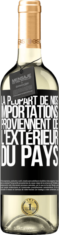 29,95 € Envoi gratuit | Vin blanc Édition WHITE La plupart de nos importations proviennent de l'extérieur du pays Étiquette Noire. Étiquette personnalisable Vin jeune Récolte 2024 Verdejo