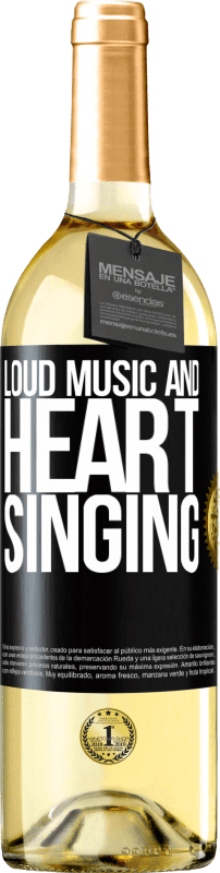 29,95 € Free Shipping | White Wine WHITE Edition The loud music and the heart singing Black Label. Customizable label Young wine Harvest 2023 Verdejo