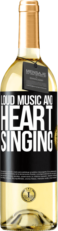 29,95 € Free Shipping | White Wine WHITE Edition The loud music and the heart singing Black Label. Customizable label Young wine Harvest 2024 Verdejo