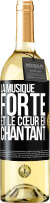 29,95 € Envoi gratuit | Vin blanc Édition WHITE La musique forte et le cœur en chantant Étiquette Noire. Étiquette personnalisable Vin jeune Récolte 2023 Verdejo