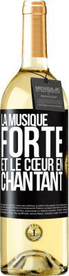 29,95 € Envoi gratuit | Vin blanc Édition WHITE La musique forte et le cœur en chantant Étiquette Noire. Étiquette personnalisable Vin jeune Récolte 2024 Verdejo