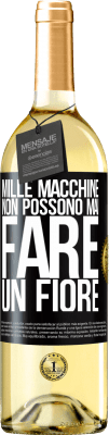 29,95 € Spedizione Gratuita | Vino bianco Edizione WHITE Mille macchine non possono mai fare un fiore Etichetta Nera. Etichetta personalizzabile Vino giovane Raccogliere 2024 Verdejo