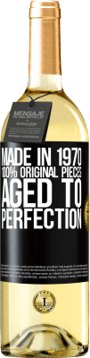 29,95 € 送料無料 | 白ワイン WHITEエディション 1970年製、100％オリジナルピース。Aged to perfection ブラックラベル. カスタマイズ可能なラベル 若いワイン 収穫 2025 Verdejo