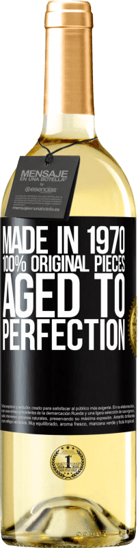 29,95 € Бесплатная доставка | Белое вино Издание WHITE Сделано в 1970 году, 100% оригинал. Aged to perfection Черная метка. Настраиваемая этикетка Молодое вино Урожай 2023 Verdejo