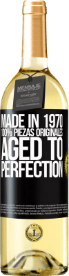 29,95 € Envío gratis | Vino Blanco Edición WHITE Made in 1970, 100% piezas originales. Aged to perfection Etiqueta Negra. Etiqueta personalizable Vino joven Cosecha 2025 Verdejo