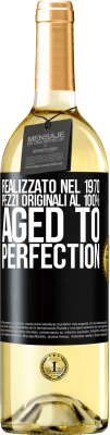 29,95 € Spedizione Gratuita | Vino bianco Edizione WHITE Realizzato nel 1970, pezzi originali al 100%. Aged to perfection Etichetta Nera. Etichetta personalizzabile Vino giovane Raccogliere 2024 Verdejo