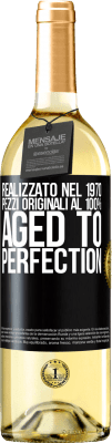 29,95 € Spedizione Gratuita | Vino bianco Edizione WHITE Realizzato nel 1970, pezzi originali al 100%. Aged to perfection Etichetta Nera. Etichetta personalizzabile Vino giovane Raccogliere 2025 Verdejo