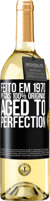 29,95 € Envio grátis | Vinho branco Edição WHITE Feito em 1970, peças 100% originais. Aged to perfection Etiqueta Preta. Etiqueta personalizável Vinho jovem Colheita 2024 Verdejo