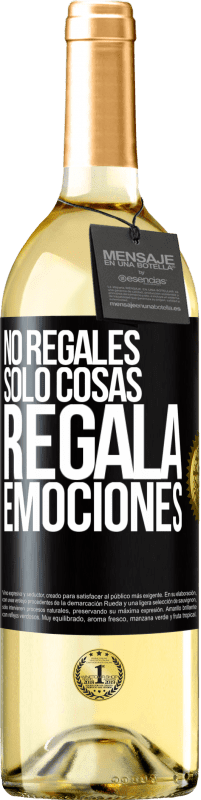 29,95 € Envío gratis | Vino Blanco Edición WHITE No regales sólo cosas, regala emociones Etiqueta Negra. Etiqueta personalizable Vino joven Cosecha 2024 Verdejo