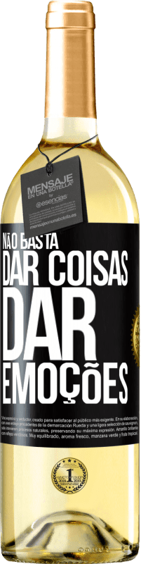 29,95 € Envio grátis | Vinho branco Edição WHITE Não basta dar coisas, dar emoções Etiqueta Preta. Etiqueta personalizável Vinho jovem Colheita 2025 Verdejo