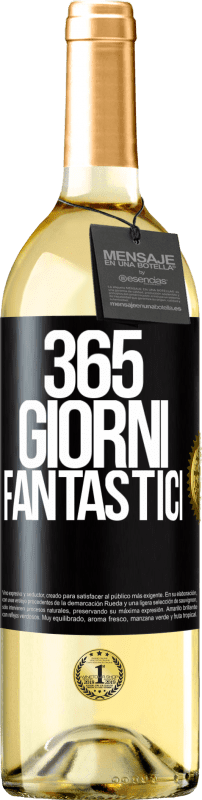 29,95 € Spedizione Gratuita | Vino bianco Edizione WHITE 365 giorni fantastici Etichetta Nera. Etichetta personalizzabile Vino giovane Raccogliere 2023 Verdejo