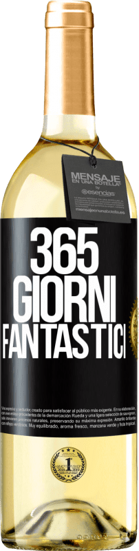 29,95 € Spedizione Gratuita | Vino bianco Edizione WHITE 365 giorni fantastici Etichetta Nera. Etichetta personalizzabile Vino giovane Raccogliere 2024 Verdejo