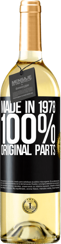 29,95 € Free Shipping | White Wine WHITE Edition Made in 1978. 100% original parts Black Label. Customizable label Young wine Harvest 2025 Verdejo