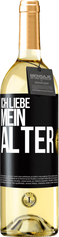 29,95 € Kostenloser Versand | Weißwein WHITE Ausgabe Ich liebe mein Alter Schwarzes Etikett. Anpassbares Etikett Junger Wein Ernte 2023 Verdejo