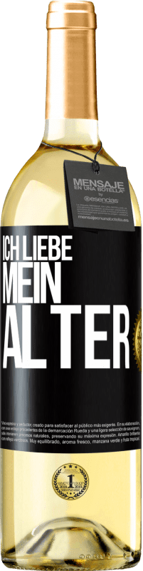 29,95 € Kostenloser Versand | Weißwein WHITE Ausgabe Ich liebe mein Alter Schwarzes Etikett. Anpassbares Etikett Junger Wein Ernte 2024 Verdejo